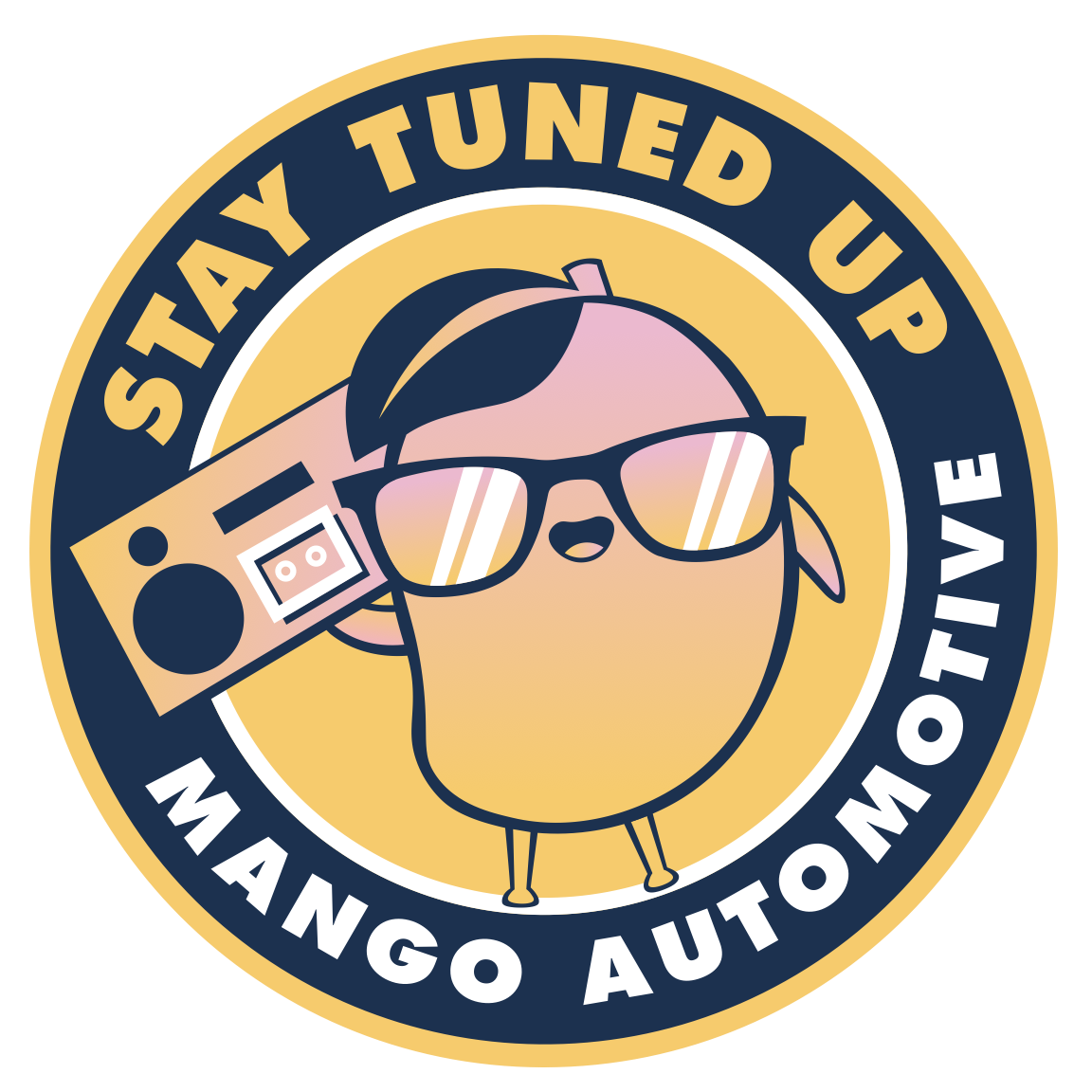 Mango Automotive - Stay Tuned Up badge